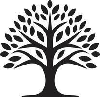 Botanical Serenity Tree Icon Symbol Natures Sentinel Iconic Tree Illustration vector