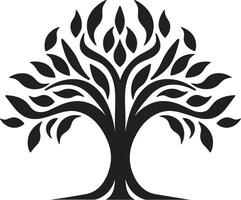 Forest Harmony Tree Icon Symbol Canopy Essence Tree Emblem Design vector