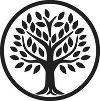 Benevolent Boughs Tree Logo Design Silent Sentinels Tree Iconic Image vector