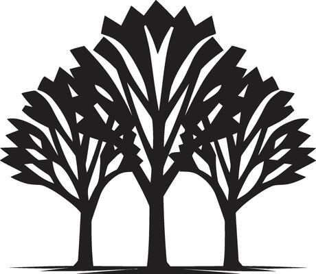 Rooted Crest Tree Icon Design Branching Brand Logo Icon