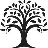 Forest Harmony Tree Icon Symbol Canopy Essence Tree Emblem Design vector