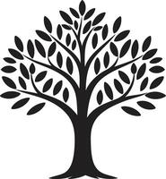 Grove Guardian Tree Icon Mark Foliage Elegance Tree Illustration vector