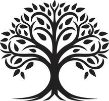 bosque armonía árbol icono símbolo pabellón esencia árbol emblema diseño vector