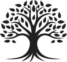 Sylvan Splendor Tree Iconic Image Eternal Growth Tree Icon vector