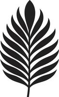 FoliageFusion Artistic Leaf PalmSerenity Tranquil Icon Design vector