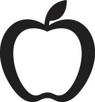 fusión de frutas pulcro y dinámica manzana icono manzanaartistry hecho a mano logo encanto vector