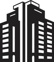 edificiograffix pulcro edificio logo torre elegante vectorizado edificio símbolo vector