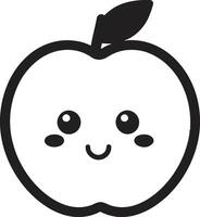 edenglow artístico manzana símbolo estética de manzana a la medida diseño vector