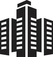 ArchitectAura Artistic Building Emblem ConstructMark Precision Building Icon vector