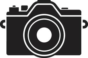 lente pulcro cámara emblema marca de obturador elegante cámara logo vector