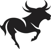 HornMark Precision Bull Logo TaurusGraffix Sleek Bull Symbol vector