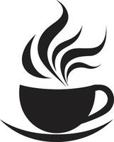 AromaAura Sleek Coffee Cup Symbolization CuppaCraft Elegant Coffee Cup Icon vector
