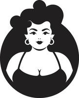 ResilientFormGraffix Dynamic Body Positive Icon RadiantSelfAura Elegant Empowerment vector