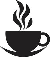 EspressoMaster Elegant Vectorized Coffee Cup Design BrewMark Dynamic Coffee Cup Emblem vector