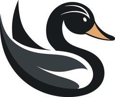 WaddleMark Precision Duck Icon FeatheredFloatGraffix Sleek Vectorized Duck Design vector