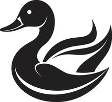 FeatheredFloatGraffix Dynamic Duck Symbolization PondPaddleAura Precision Duck Icon vector