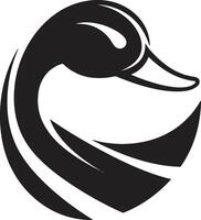 FeatheredFloatGraffix Sleek Vectorized Duck Design PondPaddleAura Dynamic Duck Symbol vector