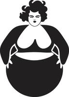 EmpowerCurveMark Precision Body Positivity Emblem CurvesRise Sleek Empowerment Icon vector