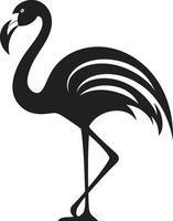 Avian Opulence Flamingo Icon Feathered Finesse Flamingo Logo Vectorized vector