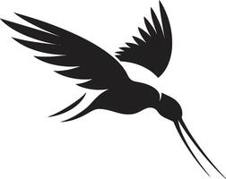 Fluttering Freedom Bird Skyward Soar Cute Black Bird vector