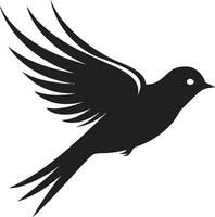 Fluttering Freedom Cute Black Bird Skyward Symphony Black Bird vector