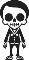 Lovable Skeletal Friend Full Body Quirky Bone Mascot Cute vector