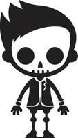 Adorable Skeleton Figure Full Body Dynamic Bone Structure Cute vector