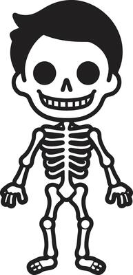 Enchanting Bone Formation Cute Chirpy Skeleton Charm Full Body