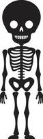 Cheery Bone Formation Black Charming Skeletal Companion Cute vector