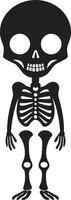 Energetic Bone Formation Full Body Radiant Skeletal Charm Black vector