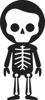 Adorable Bone Formation Cute ic Energetic Skeleton Full Body vector
