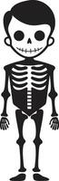Amusing Skeletal Pose Full Body Silly Bone Structure Cute Skeleton vector