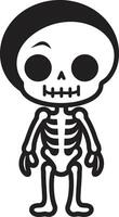 Charming Bone Structure Full Body Friendly Skeleton Buddy Cute vector