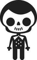 Lovable Skeletal Mascot Full Body Cartoon Skeleton Friend Cute vector