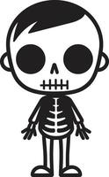 Playful Skeletal Character Full Body Silly Bone Buddy Cute Skeleton vector