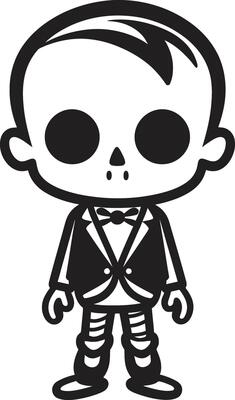 Silly Bone Buddy Cute Skeleton Adorable Skeleton Stance Black