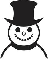 Charming Frosty Friend Black Winter Wonderland Joy Cute vector