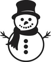 Snowflake Smiles Black Playful Snowy Wonder Cute vector