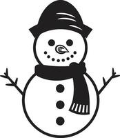 Adorable Snowy Whimsy Black Cheerful Frosty Wonder Cute vector