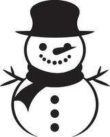 Frosty Flakes of Joy Cute Snowflake Smiles Black vector
