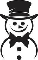 Cheerful Frosty Whimsy Cute Snowy Whimsical Charm Black vector
