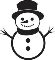 Frosty Fluffiness Black Adorable Snow Sculpture Cute vector