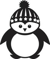 Charming Snowman Embrace Black Adorable Snowy Joy Cute vector
