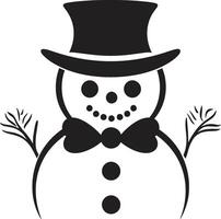 Frosty Fun Times Black Snowflake Serenity Cute vector