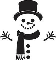 Snowflake Serenade Black Playful Snowy Wonder Cute vector