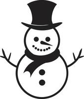 Cheerful Frosty Fun Black Snowy Delight Cute vector