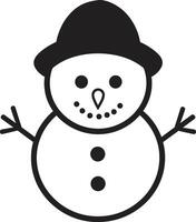 Adorable Snowflake Joy Black Cheerful Frosty Cute vector