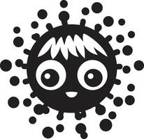 Adorable Pathogen Pal Black Cheery Virus Buddy Cute vector