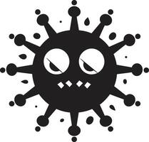 Infectious Delight Black Radiant Viral Presence Cute vector