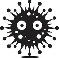 Adorable Pathogen Wonder Cute Infectiously Cheerful Black vector